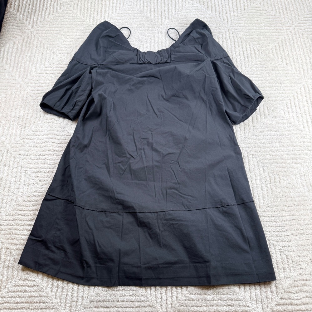 Anna Molinari Mini Dress Womens Black 8/10 M Quiet Luxury Babydoll Goth VTG Y2K
